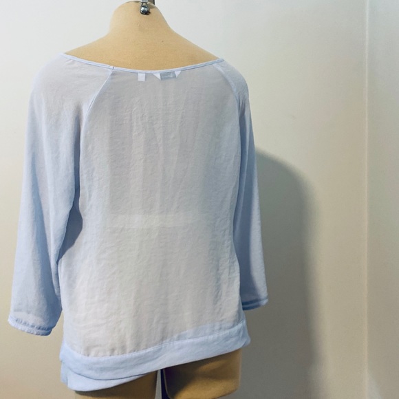 Pretty Blue Flirty Blouse - Picture 6 of 7